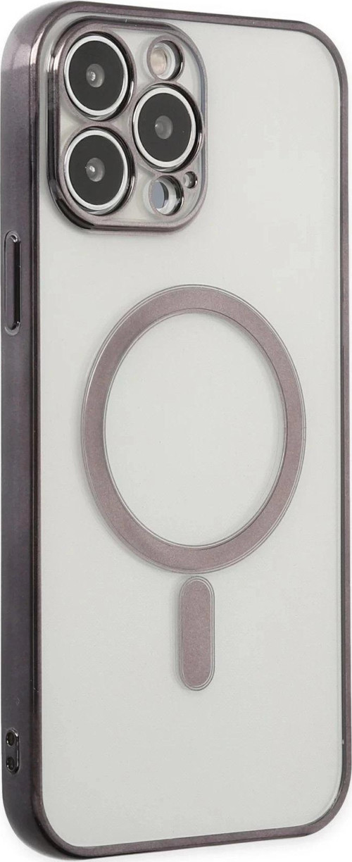 iPhone 14 Pro Kılıf Magneticsafe Lazer Silikon - Siyah-(5796)