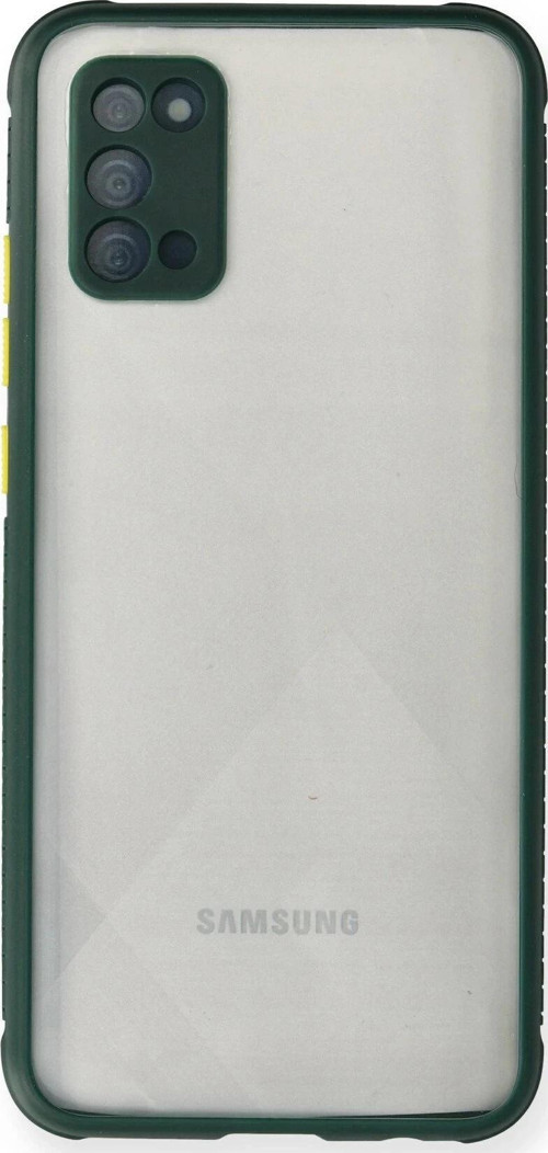 Samsung Galaxy A02S Kılıf Miami Şeffaf Silikon - Koyu Yeşil-(5796)