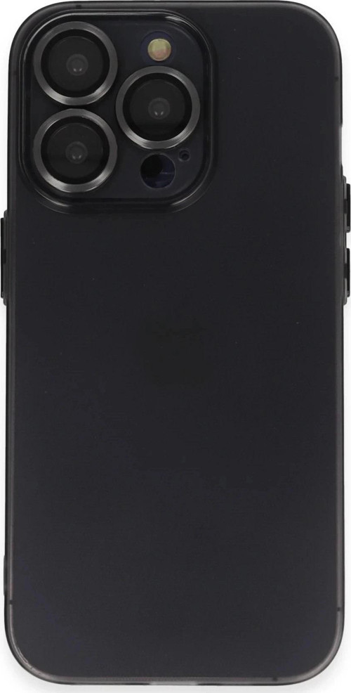 iPhone 14 Pro Kılıf Luko Lens Silikon - Siyah-(5796)