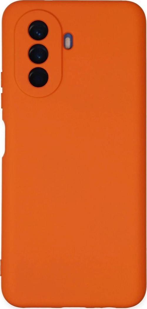 Huawei Nova Y70 Kılıf Nano içi Kadife Silikon - Turuncu-(5796)