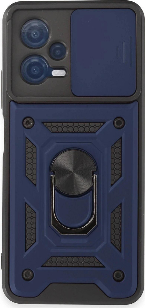 Xiaomi Redmi Note 12 5G Kılıf Pars Lens Yüzüklü Silikon - Lacivert-(5796)