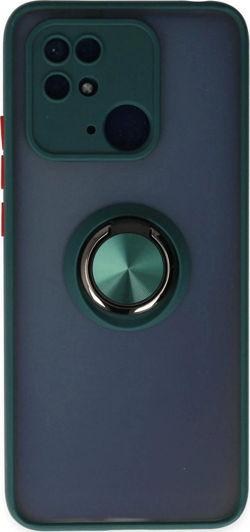 Xiaomi Poco C40 Kılıf Montreal Yüzüklü Silikon Kapak - Yeşil-(5796)