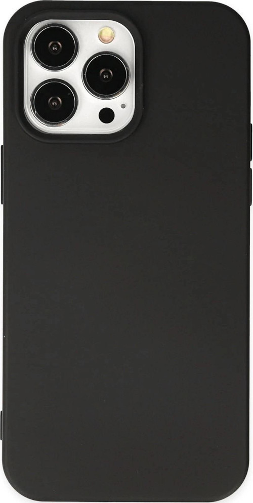 iPhone 14 Pro Kılıf Nano içi Kadife Silikon - Siyah-(5796)
