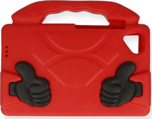 iPad 2022 10.9 (10.nesil) Kılıf Like Stantlı Tablet Silikon - Kırmızı-(5796)