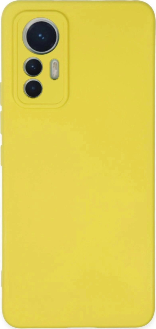 Xiaomi Mi 12 Lite Kılıf Nano içi Kadife Silikon - Sarı-(5796)
