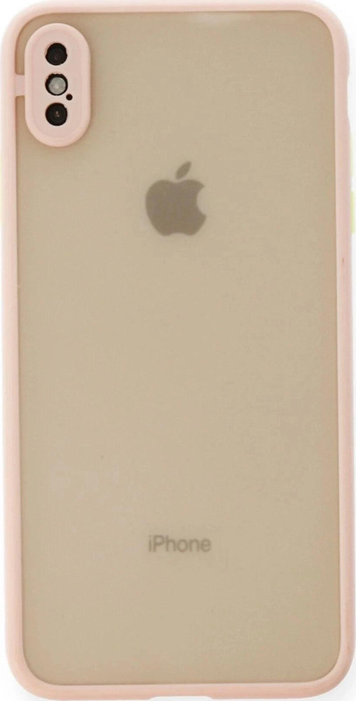 iPhone X Kılıf Montreal Silikon Kapak - Pembe-(5796)