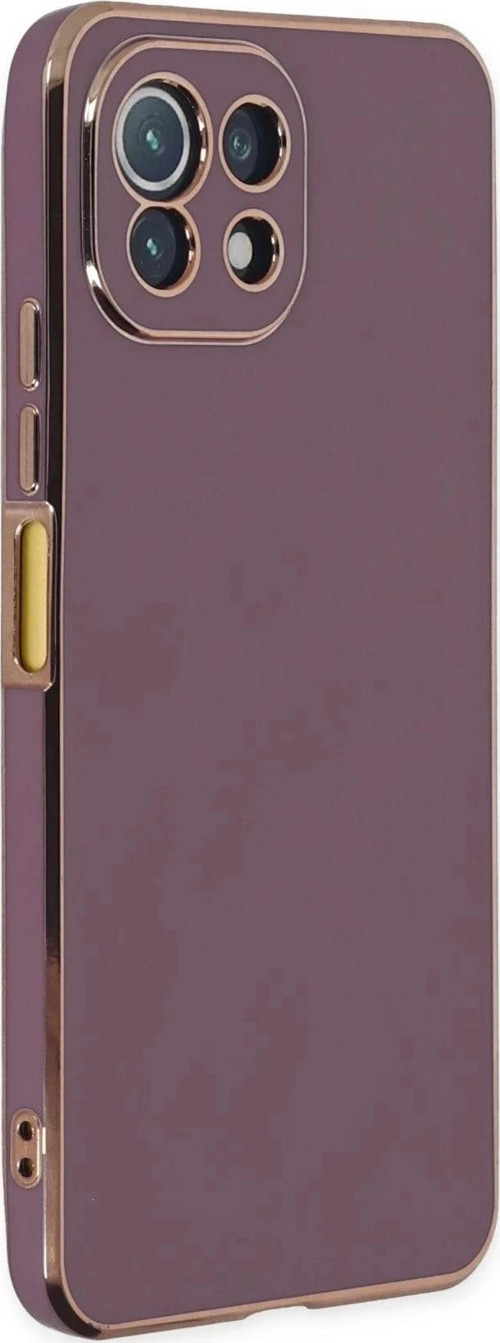 Xiaomi Mİ 11 Lite Kılıf Volet Silikon - Mor-(5796)