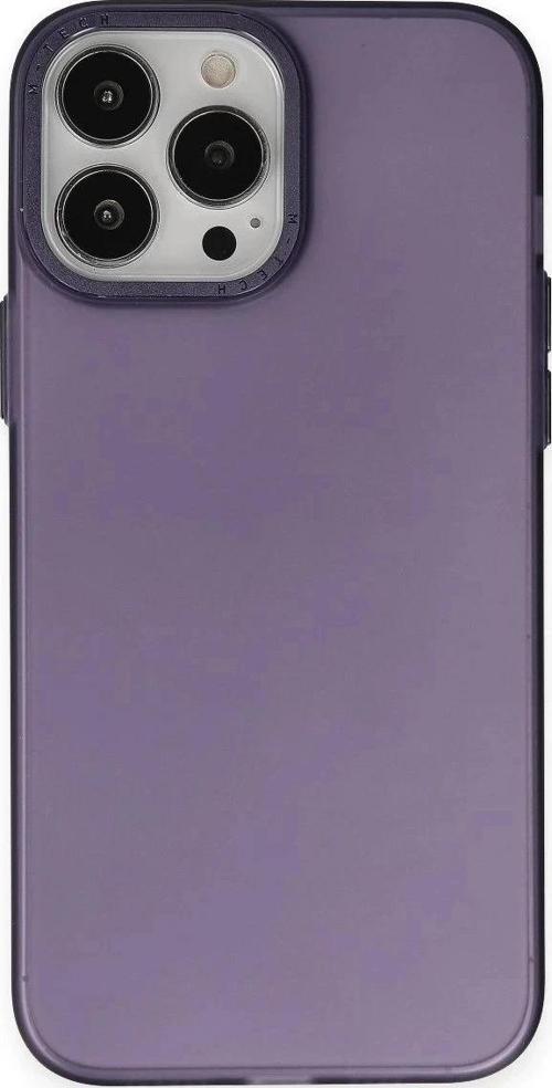iPhone 14 Pro Max Kılıf Modos Metal Kapak - Derin Mor-(5796)