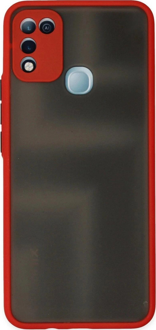 İnfinix Hot 10 Play Kılıf Montreal Silikon Kapak - Kırmızı-(5796)