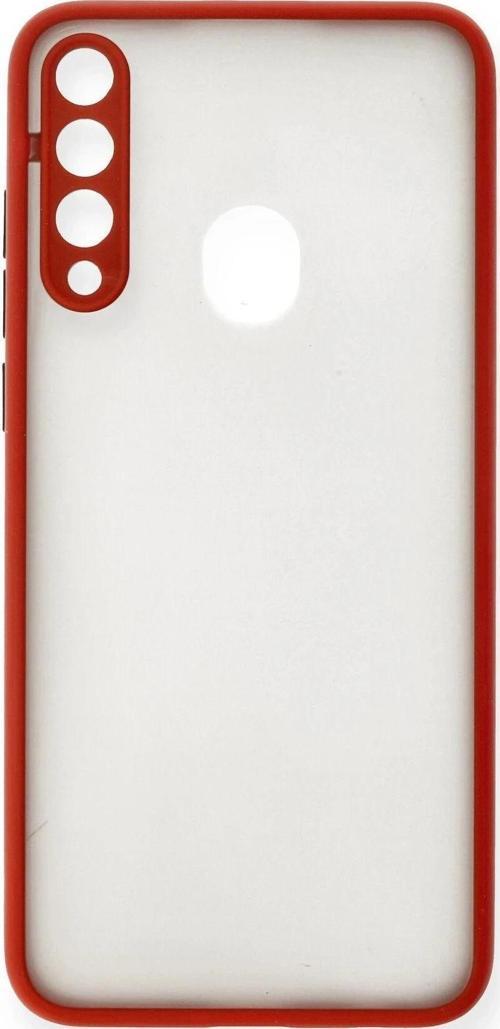 Huawei Y6P Kılıf Montreal Silikon Kapak - Kırmızı-(5796)