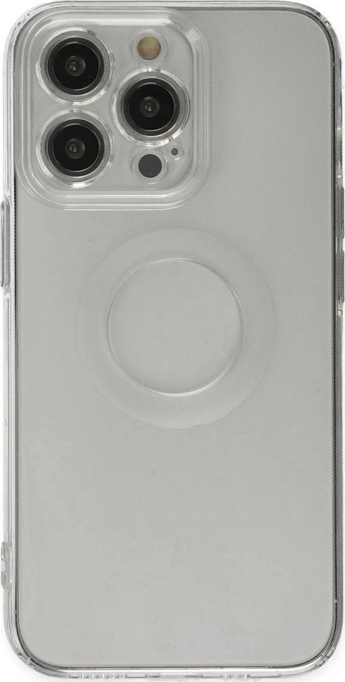 iPhone 13 Pro Kılıf Santa Lens Silikon - Şeffaf-(5796)