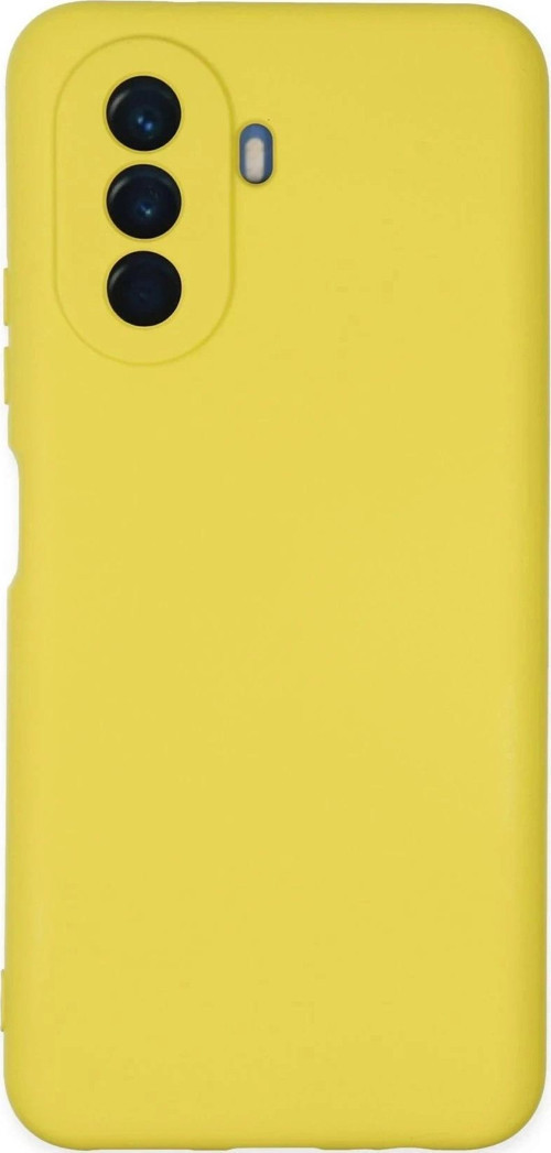 Huawei Nova Y70 Kılıf Nano içi Kadife Silikon - Sarı-(5796)
