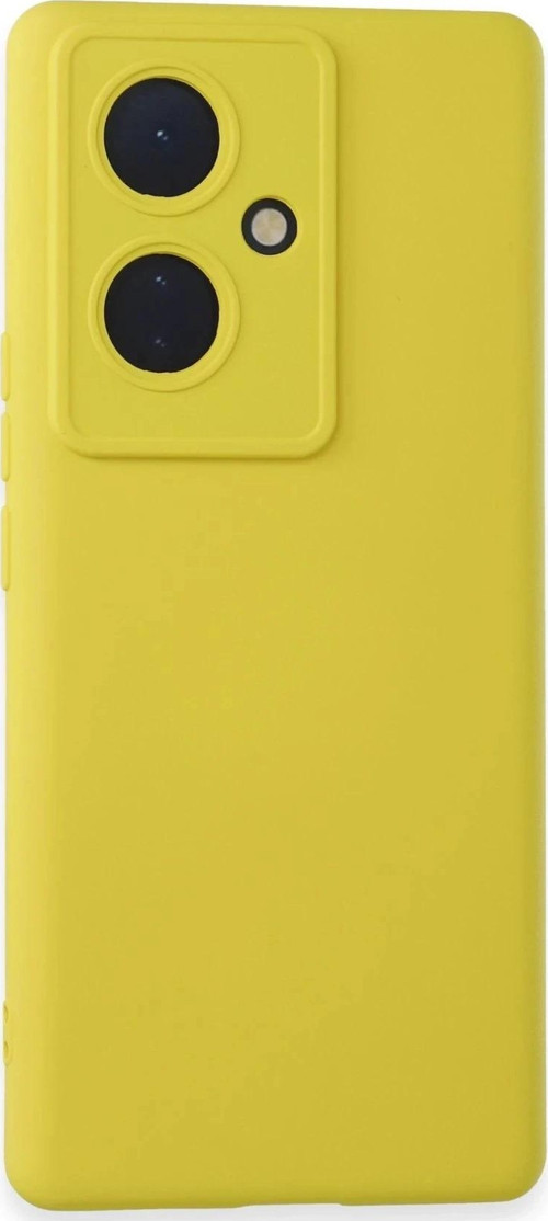 Vivo V29 Lite Kılıf Nano içi Kadife Silikon - Sarı-(5796)