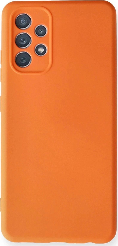 Samsung Galaxy A32 Kılıf Nano içi Kadife Silikon - Turuncu-(5796)