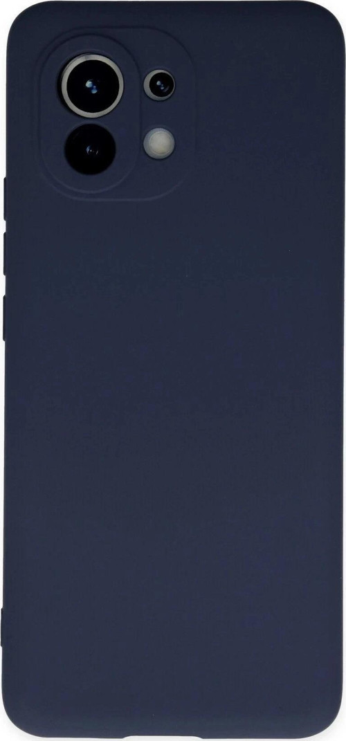 Xiaomi Mi 11 Kılıf Nano içi Kadife Silikon - Lacivert-(5796)