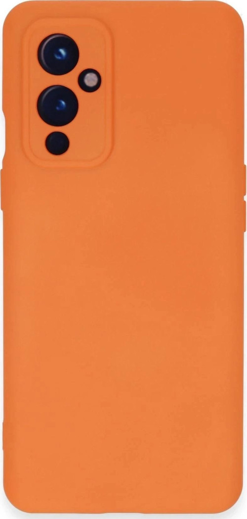 One Plus 9 Kılıf Nano içi Kadife Silikon - Turuncu-(5796)