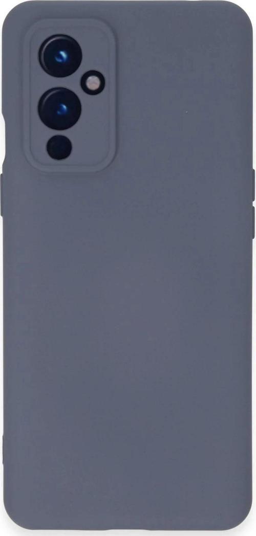 One Plus 9 Kılıf Nano içi Kadife Silikon - Gri-(5796)