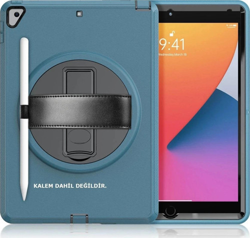 iPad 10.2 (7.nesil) Kılıf Hand Strap Tablet Kılıfı uaz-(5796)