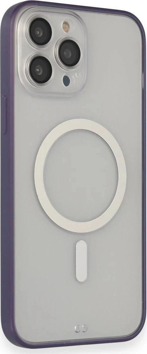 iPhone 14 Pro Max Kılıf Grand Magneticsafe Kapak - Mor-(5796)