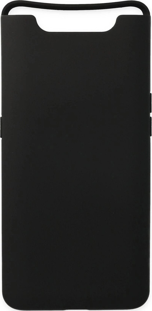 Samsung Galaxy A80 Kılıf Nano içi Kadife Silikon - Siyah-(5796)