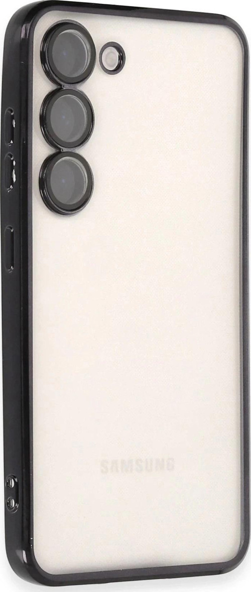 Samsung Galaxy S23 Plus Kılıf Lensli Silikon - Siyah-(5796)