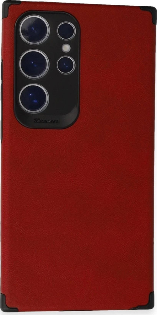 Samsung Galaxy S24 Ultra Kılıf Loop Deri Silikon - Kırmızı-(5796)