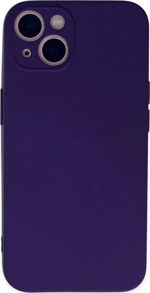 iPhone 13 Mini Kılıf Nano içi Kadife Silikon - Mor-(5796)