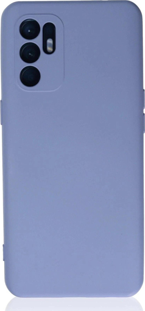 Oppo Reno 6 Kılıf Nano içi Kadife Silikon - Lila-(5796)
