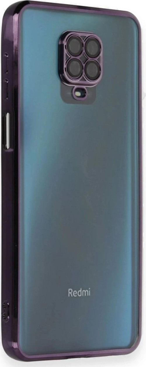 Xiaomi Redmi Note 9 Pro Kılıf Lensli Silikon - Mor-(5796)