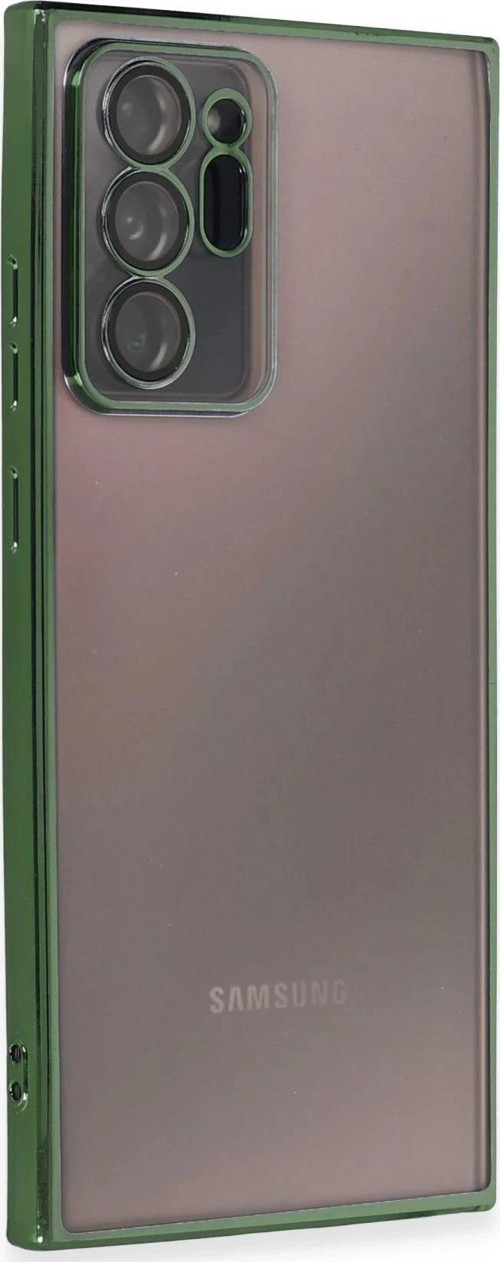 Samsung Galaxy Note 20 Ultra Kılıf Lensli Silikon - Yeşil-(5796)