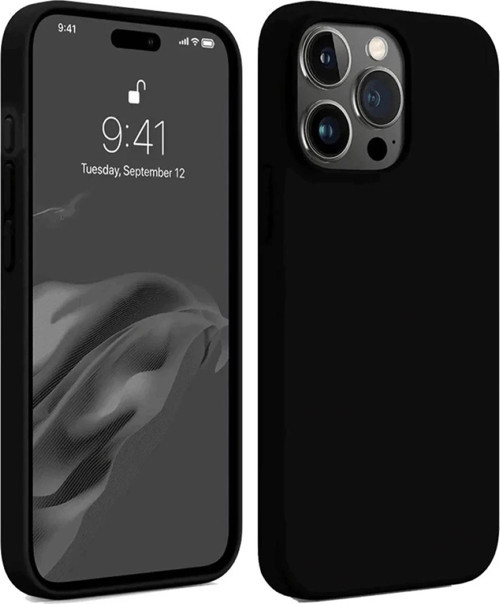iPhone 15 Pro Kılıf First Silikon - Siyah-(5796)