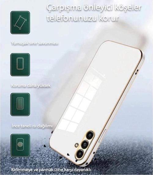 Samsung Galaxy A36 Kılıf Volet Silikon - Beyaz-(5796)