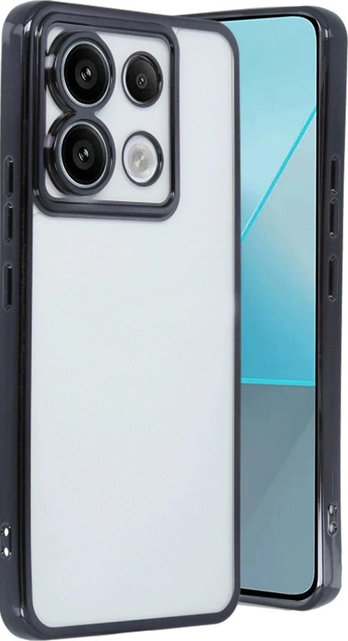 Xiaomi Redmi Note 13 Pro 5G Kılıf Lensli Silikon - Siyah-(5796)