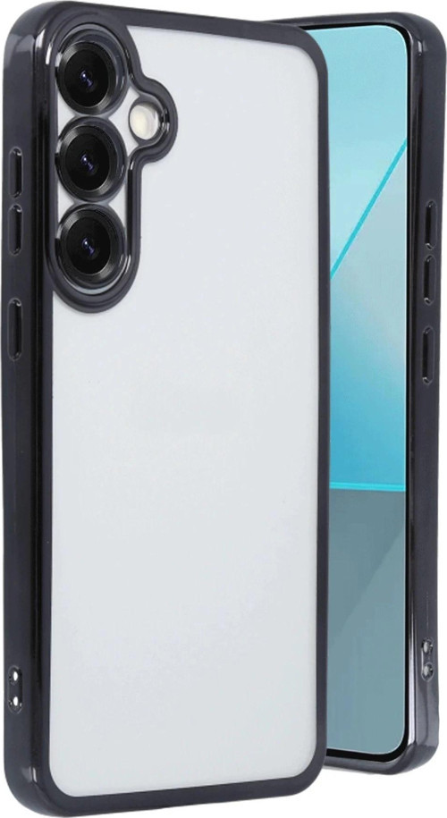 Samsung Galaxy S25 Kılıf Lensli Silikon - Siyah-(5796)
