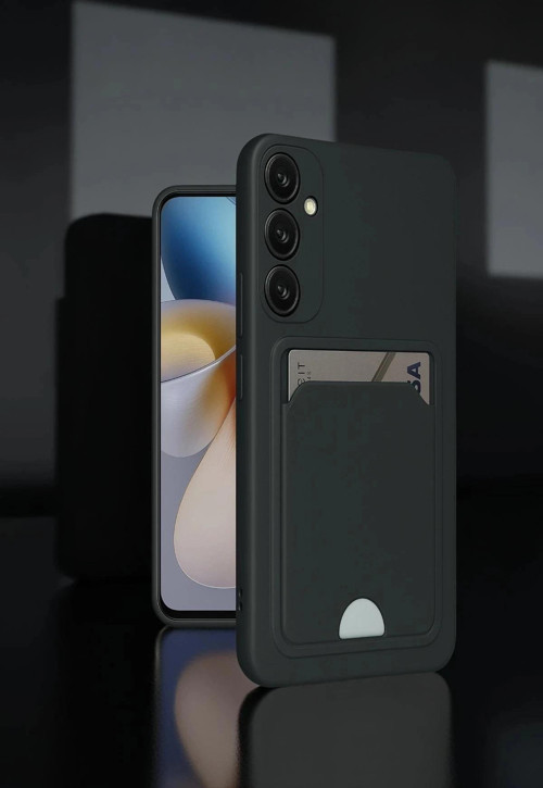 Samsung Galaxy A26 Kılıf Kelvin Kartvizitli Silikon - Koyu Yeşil-(5796)