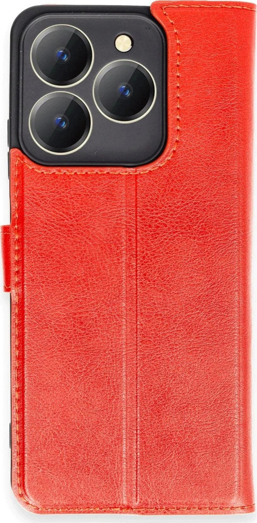 Realme C63 Kılıf Trend S Plus Kapaklı Kılıf - Kırmızı-(5796)
