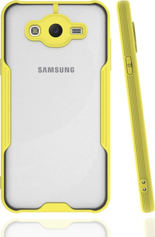 Samsung Galaxy J7 Kılıf Platin Silikon - Sarı-(5796)