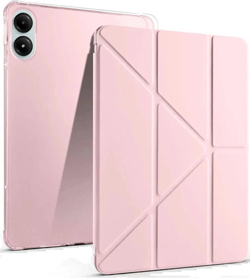 Xiaomi Redmi Pad Pro 12.1 Kılıf Kalemlikli Mars Tablet Kılıfı - Rose Gold-(5796)