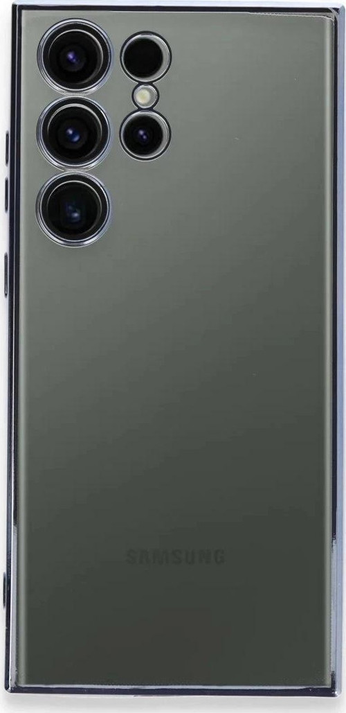 Samsung Galaxy S23 Ultra Kılıf Lensli Silikon - Açık Mavi-(5796)