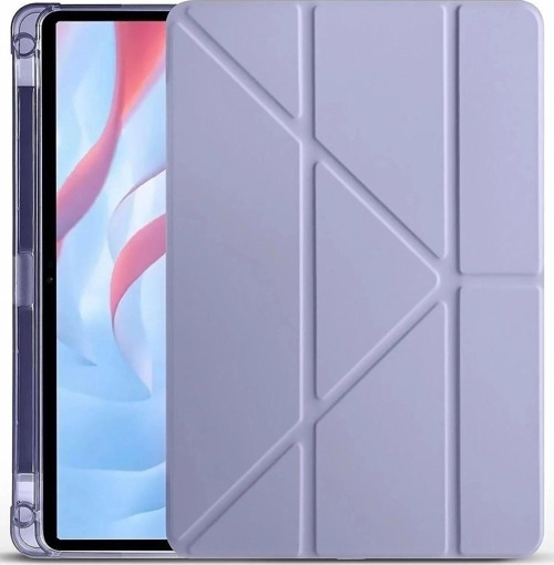Huawei Honor Pad X9A Kalemlikli Mars Tablet Kılıfı - Açık Mor-(5796)