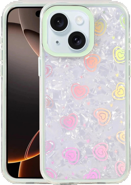 Apple iPhone 15 Lumi Desenli Kapak - Mavi-(5796)