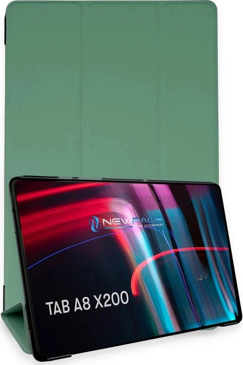 Samsung Galaxy X200 Tab A8 10.5 Kılıf Tablet Smart Kılıf - Koyu Yeşil-(5796)