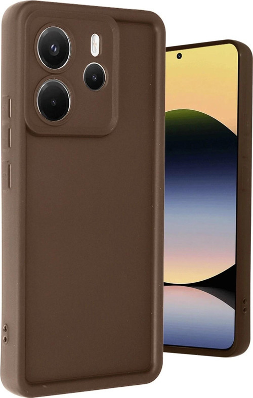 Xiaomi Redmi Note 14 4G Kılıf Viera Silikon - Kahverengi-(5796)