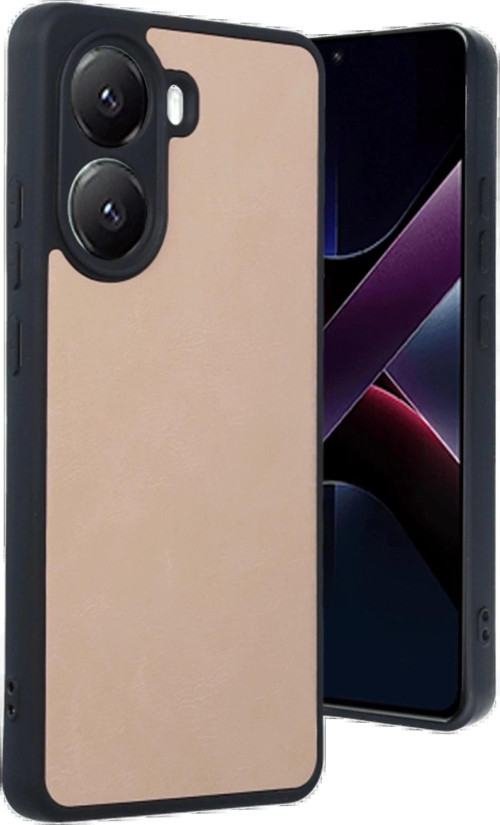 Xiaomi Poco X7 Pro Kılıf Aras Deri Kapak - Pudra-(5796)