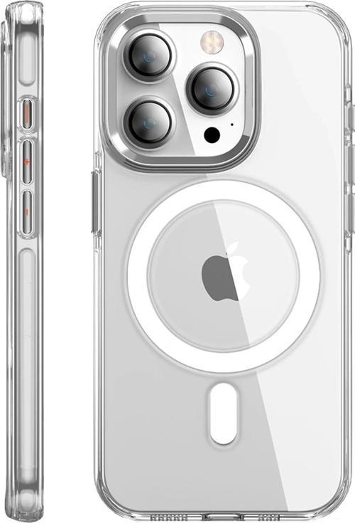 iPhone 15 Pro Max Kılıf Crystal Magsafe Kapak - Şeffaf-(5796)