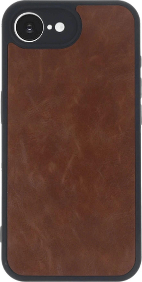 iPhone 16E Kılıf Aras Deri Kapak - Taba-(5796)