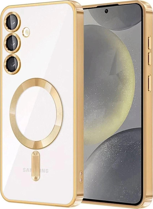 Samsung Galaxy S23 Plus Kılıf Kross Magneticsafe Kapak - Gold-(5796)