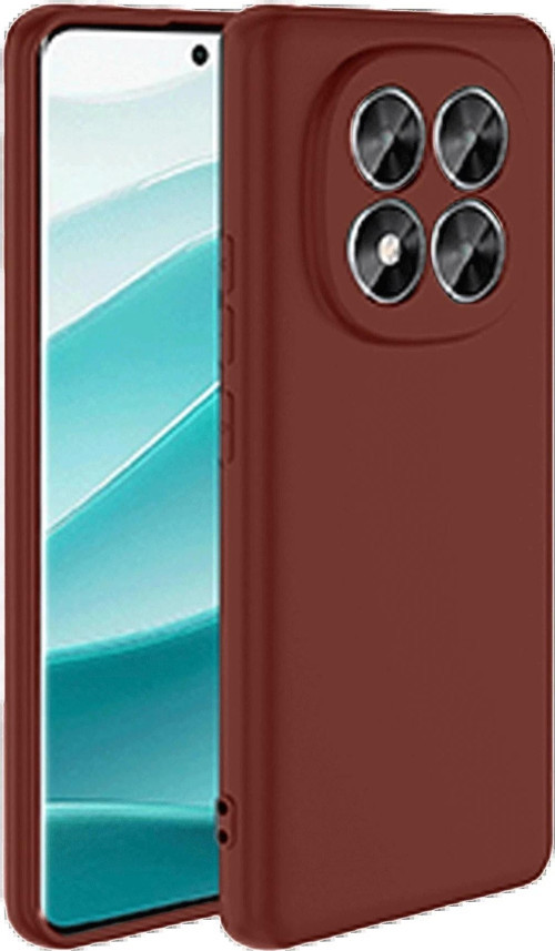 Xiaomi Redmi Note 14 Pro 5G Kılıf First Silikon - Bordo-(5796)
