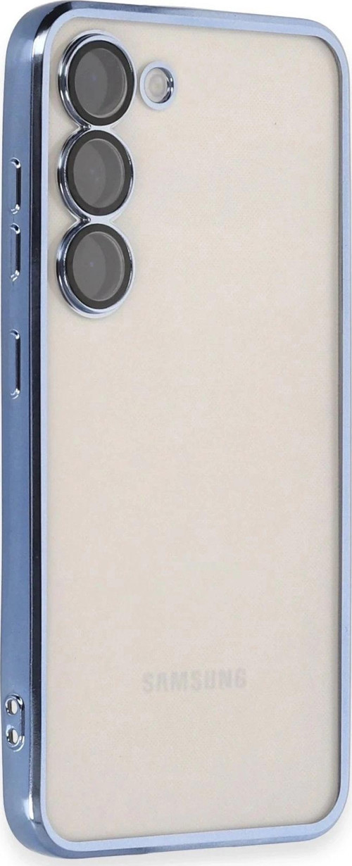 Samsung Galaxy S23 Plus Kılıf Lensli Silikon - Açık Mavi-(5796)