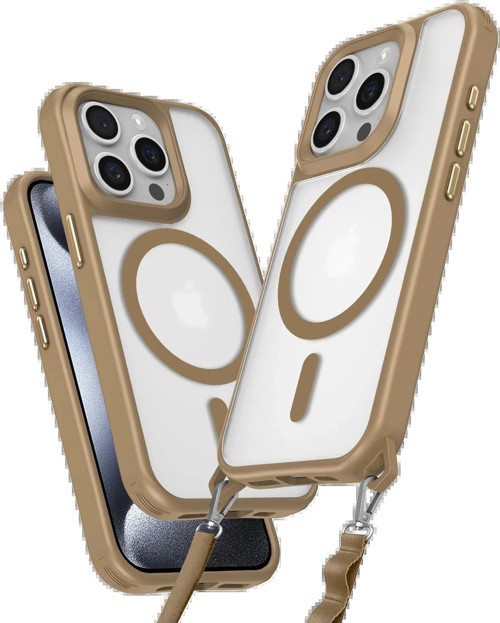 iPhone 14 Pro Max Kılıf Enka Magsafe Silikon Kılıf - Desert-(5796)